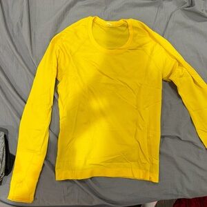 lululemon athletica Yellow Long Sleeve Top